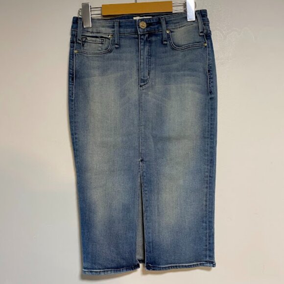 McGuire Denim Medium Light Blue Wash Women's Pencil Skirt Size 27 - Picture 2 of 11